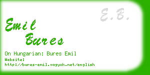 emil bures business card